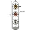 BelaLuz Design Modern vloerlamp Mira 3-lichts oud zilver met gekleurde glazen