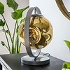 BelaLuz Design Modern tafellamp Mira 1-lichts oud zilver met goud glas