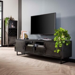 Tv-meubel Ferro 180 cm gun metal