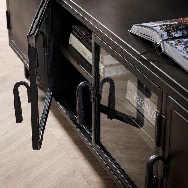 BelaLuz Moderne Industriële TV meubel Ferro 180 cm gun metal