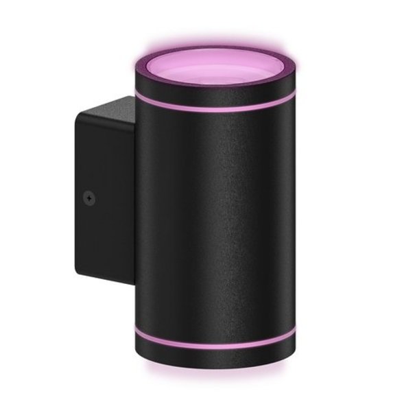 Calex Moderne buiten wandlamp RGB Smart Mesh Calex zwart