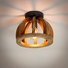 BelaLuz Landelijke plafondlamp Fay 1-lichts mangohout