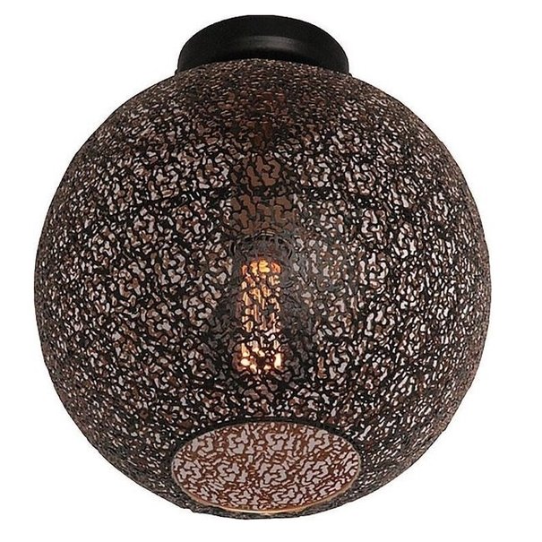 Freelight Oosterse plafondlamp Oronero Ø30 cm zwart goud
