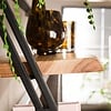 BelaLuz Landelijke Wandplank Don 3 set zwart frame met acaciahout