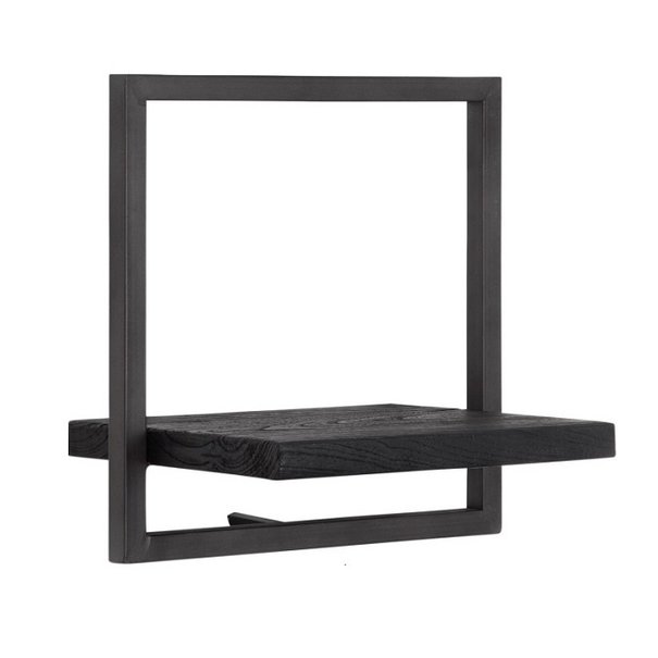 Shelfmate Shelfmate - charcoal - teakhout - type B - 35x35x25 cm