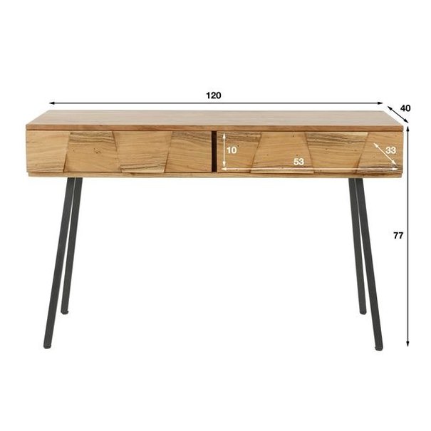 BelaLuz Landelijke Kaptafel Strano 2 lades acaciahout naturel