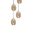 Highlight Moderne hanglamp Golden Egg 14 lichts zwart goud