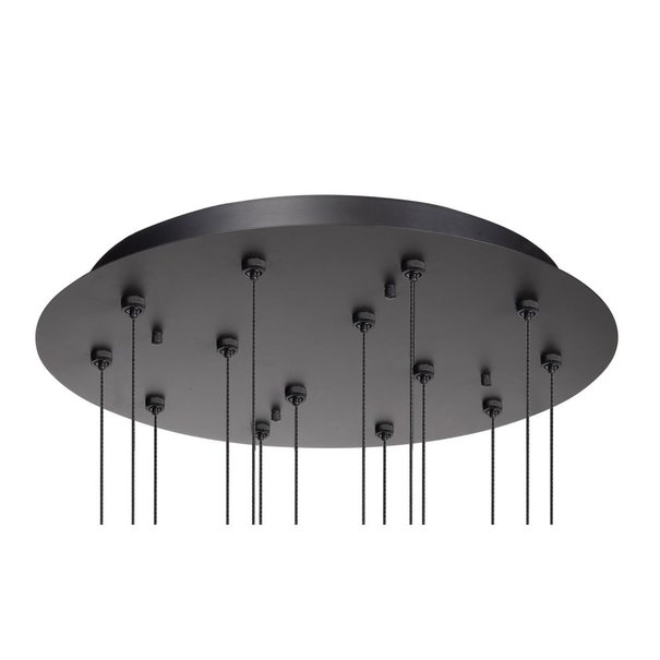 Highlight Moderne hanglamp Golden Egg 14 lichts zwart goud