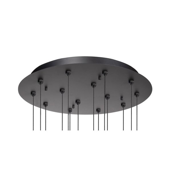 Highlight Moderne hanglamp Clear Egg 14 lichts zwart wit