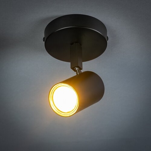 Moderne opbouwspot The Common 1-lichts zwart