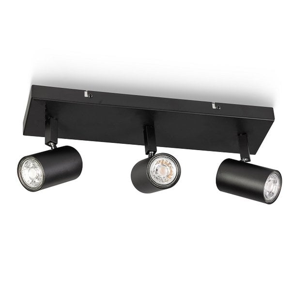 ETH Moderne opbouwspot The Common 3-lichts balk zwart