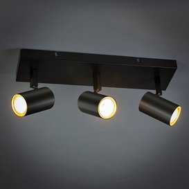 Opbouwspot The Common 3-lichts balk zwart