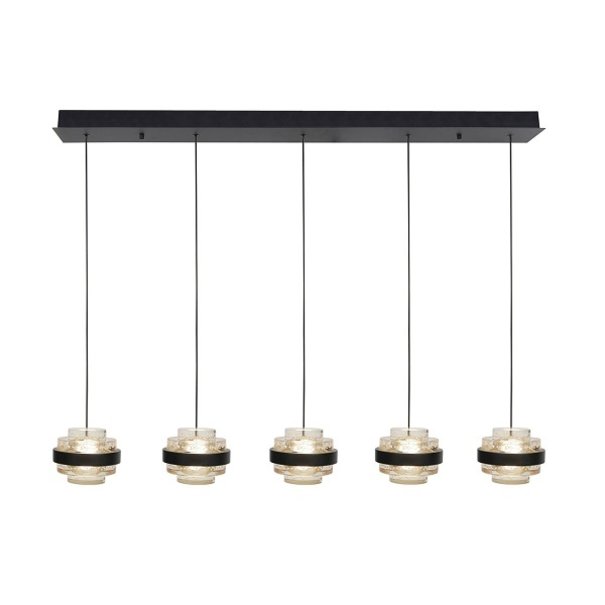 Highlight Design Modern hanglamp Dynasty 5-lichts transparant