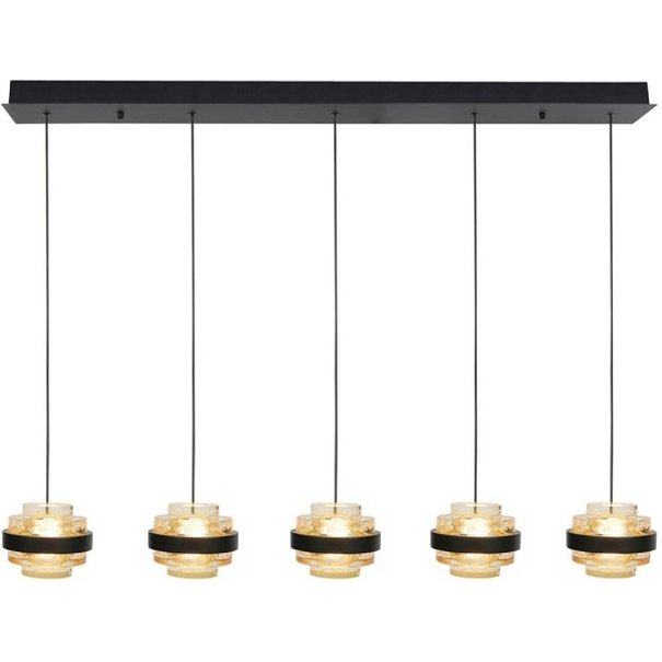 Highlight Design Modern hanglamp Dynasty 5-lichts champagne