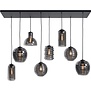 Moderne - Glazen - Hanglamp - 8 Lichts - Smoke - Ribbel - Fantasy