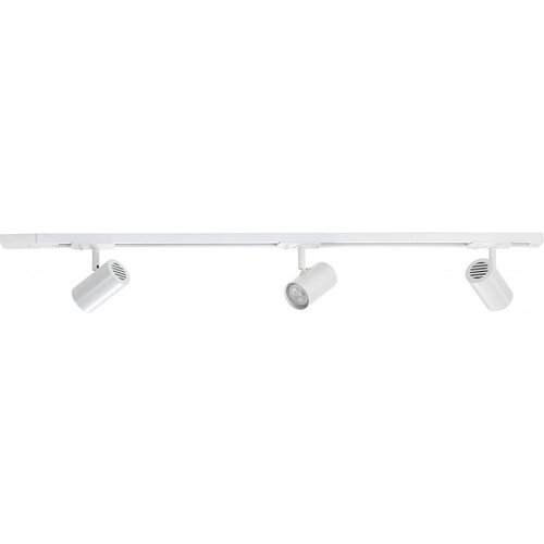 Moderne Spanningsrail 100 cm met drie spots wit