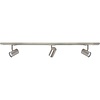 Highlight Moderne Spanningsrail 100 cm met drie spots nikkel