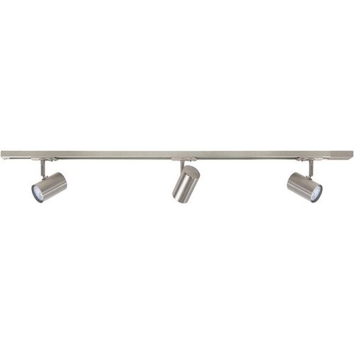 Moderne Spanningsrail 100 cm met drie spots nikkel