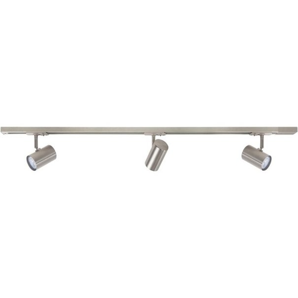 Highlight Moderne Spanningsrail 100 cm met drie spots nikkel