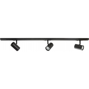 Highlight Moderne Spanningsrail 100 cm met drie spots zwart