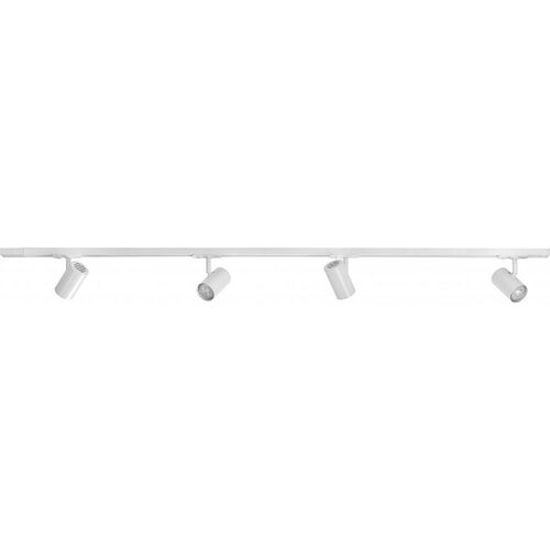 Moderne Spanningsrail 150 cm met vier spots wit