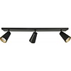 Highlight Moderne opbouwspot Petunia 3-lichts zwart goud
