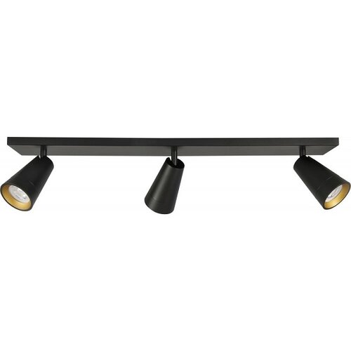 Moderne opbouwspot Petunia 3-lichts zwart goud