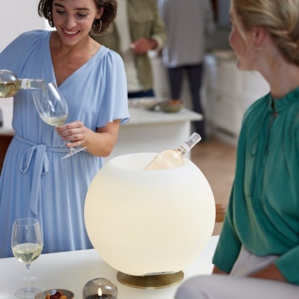 Kooduu Kooduu Dimbaar LED buitenlamp Sphere Brass bluetooth speaker