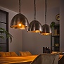 Industriële - Hanglamp - Zwart nikkel - 3 lichts - Glenzi
