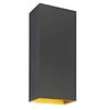 Highlight Moderne Industriële wandlamp Eros 2-lichts zwart goud