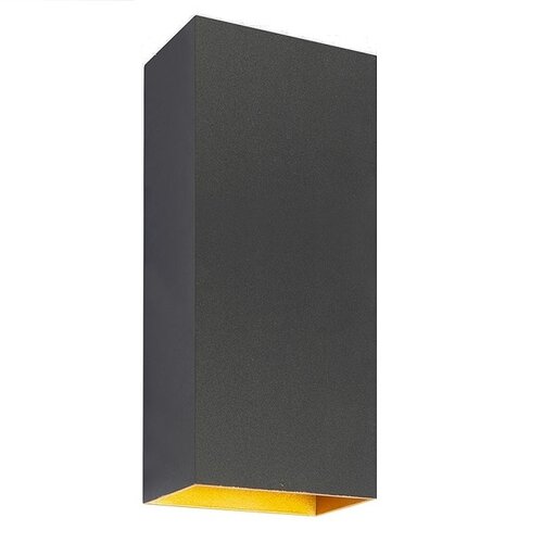 Moderne Industriële wandlamp Eros 2-lichts zwart goud