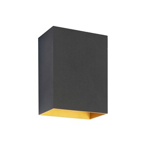 Highlight Moderne Industriële wandlamp Eros 1-lichts zwart goud