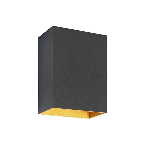 Highlight Moderne - Industriële - Wandlamp - 1 Lichts - Zwart Goud - Eros