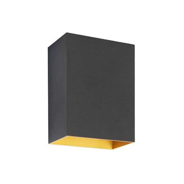 Highlight Moderne Industriële wandlamp Eros 1-lichts zwart goud