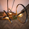 BelaLuz Industriële hanglamp Ozon 3-lichts getrapt charcoal