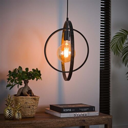 Industriële hanglamp Ozon 1-lichts charcoal