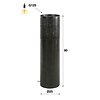 BelaLuz Industriële vloerlamp Pisa 90 cm zwart nikkel