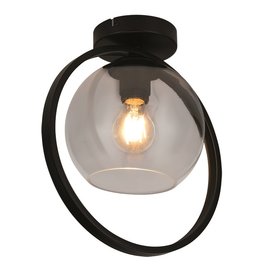 Plafondlamp Aureol 1-lichts smoke glas