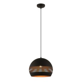 Hanglamp Globo 1-lichts zwart goud