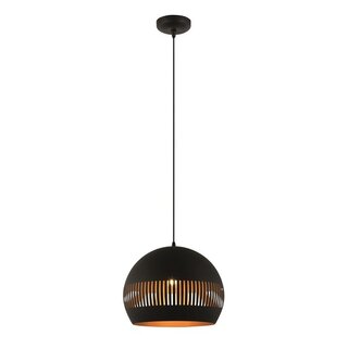 Hanglamp Globo 1-licht zwart goud