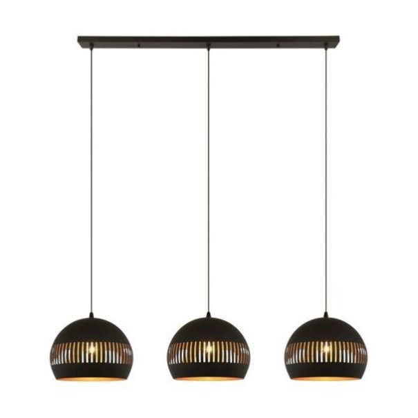 Freelight Moderne Industriële hanglamp Globo zwart goud