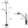 Mexlite Moderne vloerlamp Biron LED zwart