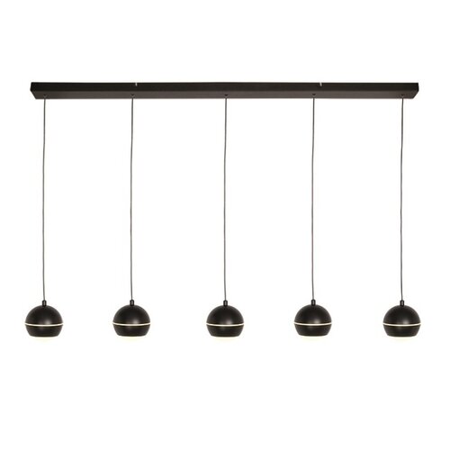 Modern Design hanglamp Bilia 5-lichts zwart