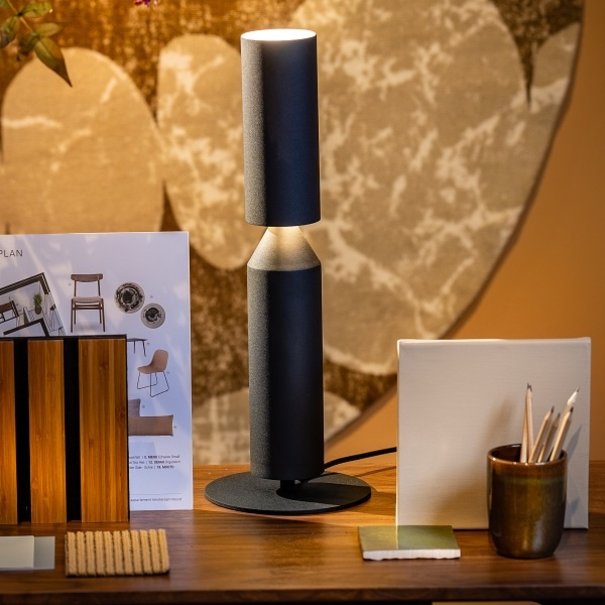 ETH Moderne Design tafellamp pencil 2-lichts zwart