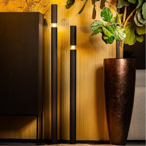 Moderne Design vloerlamp pencil 2-lichts zwart