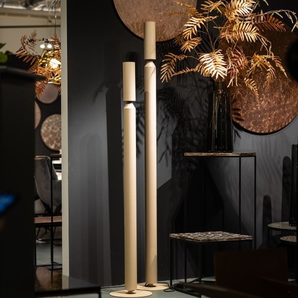 ETH Moderne Design vloerlamp pencil 2-lichts zandkleur