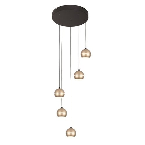 Moderne Design hanglamp Bilia 5-lichts goud