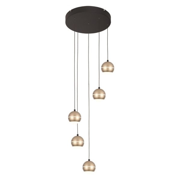 Freelight Moderne Design hanglamp Bilia 5-lichts goud