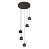 Freelight Moderne Design hanglamp Bilia 5-lichts zwart