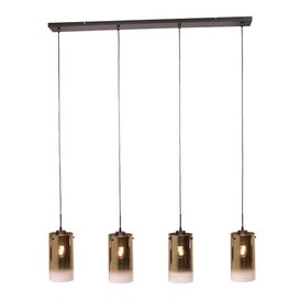 Hanglamp Ventotto 4-lichts goud glas